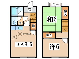 メゾネット和泉Ａの物件間取画像